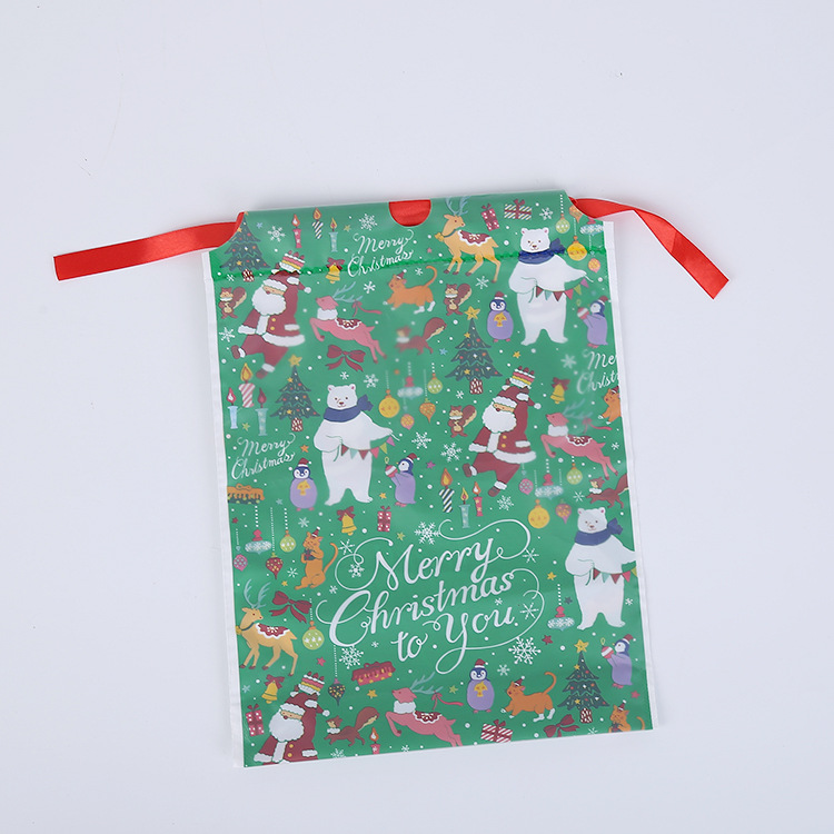Christmas Gift Bag Drawstring Pull String Gift Bag Pulling Rope