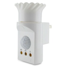 200V开关插座人体感应灯头灯座 延时红外线开关 支持led节能灯