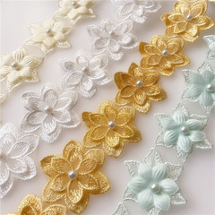 Wholesale wholesale organza 3D flower trim clothing accessories DIY handmade decoration for garments, hats, and curtains