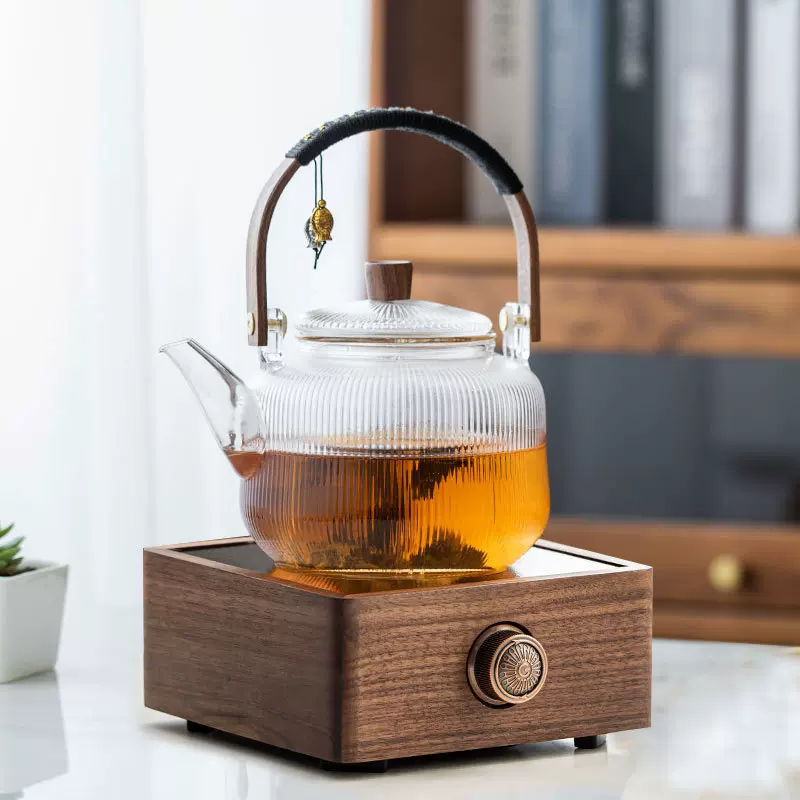 蒸煮茶壶玻璃耐高温烧水壶电陶炉明火可加热白茶煮茶器茶具单壶