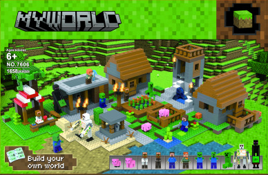 Compatible con bloques de construcción Lego mi mundo Órgano Cueva pequeña casa del árbol Aldea mina niños y niñas montado producto del rompecabezas