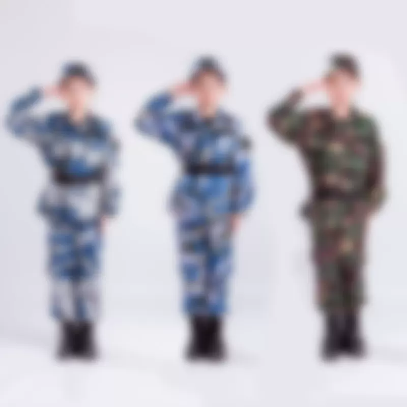 林霞儿童静迷彩服套装夏令营军迷拓展迷彩套装户外CS野战迷彩演出