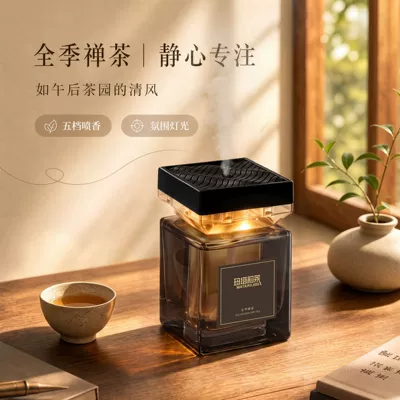 Car Perfume Aromatherapy with Ambient Light, Large Capacity - 500ml-smart-aroma-diffuser-with-ambient-lighting-all-season-zen-tea-scent