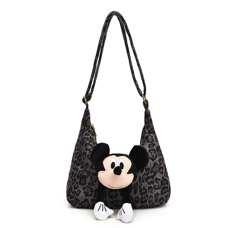 Bolsa de leopardo de mujer nueva gran capacidad textura retro multifuncional bolso de hombro de otoño 2024