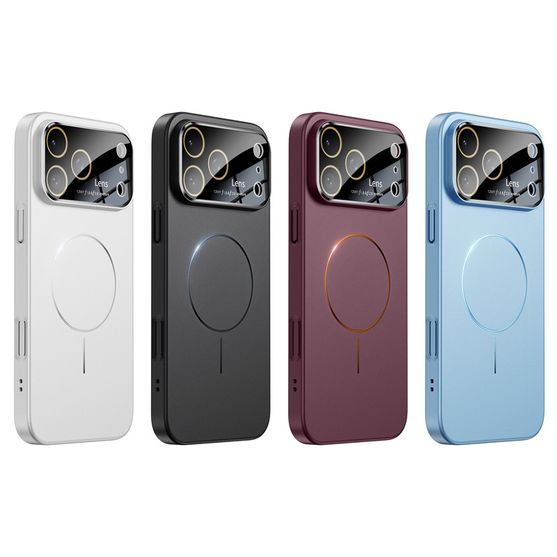 Suitable for iPhone 17 Large Window Thin Ring Magnetic Phone Case Matte Finish Apple 17 Pro Max Lens Film Protective Cover Suitable for iPhone 17 Large Window Thin Ring Magnetic Phone Case Matte Finish Apple 17 Pro Max Lens Film Protective Cover