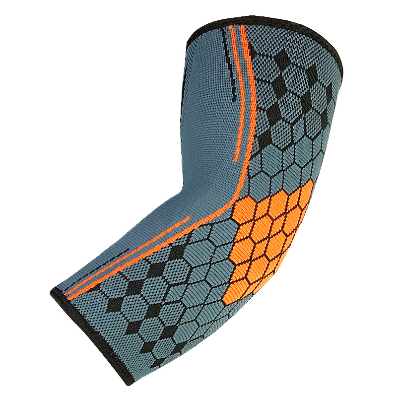 尼龙针织运动护肘彩色蜂窝提花护肘关节健身跑步篮球护臂护具现货