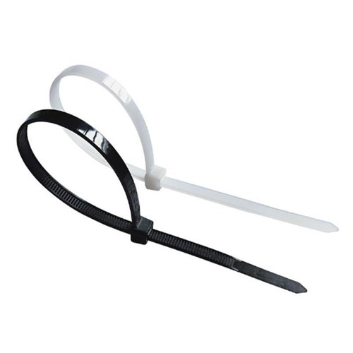 Self-locking Nylon Cable Ties Bulk Wholesale Black and White Plastic Cable Ties 4*200 Spool Strapping Band Manufacturer