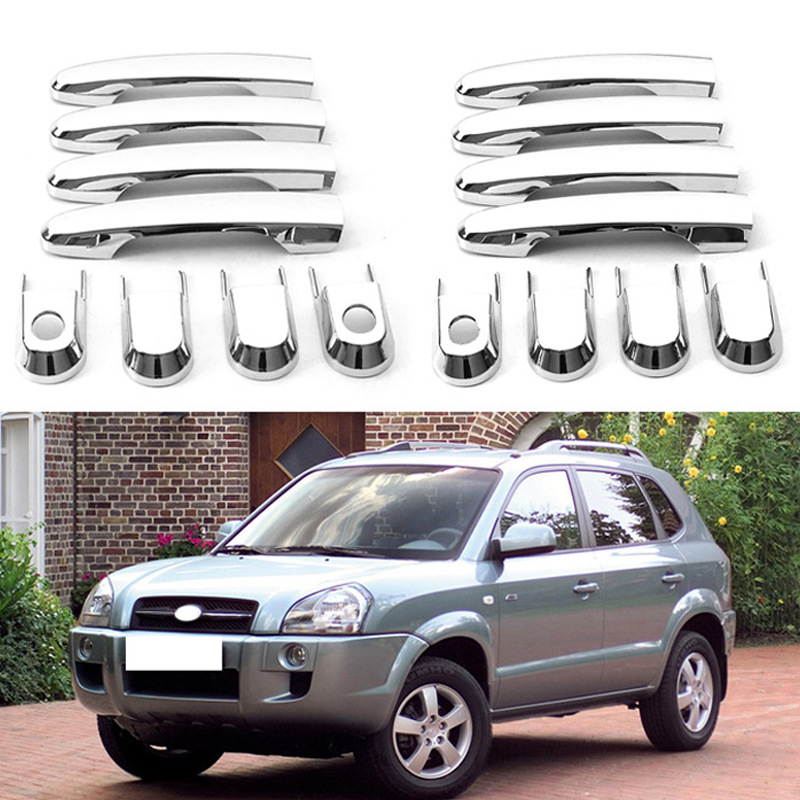 Adecuado para 04-09 Hyundai Tucson manija de puerta decoración del cuerpo manija de cuenco de puerta accesorios antiarañazos