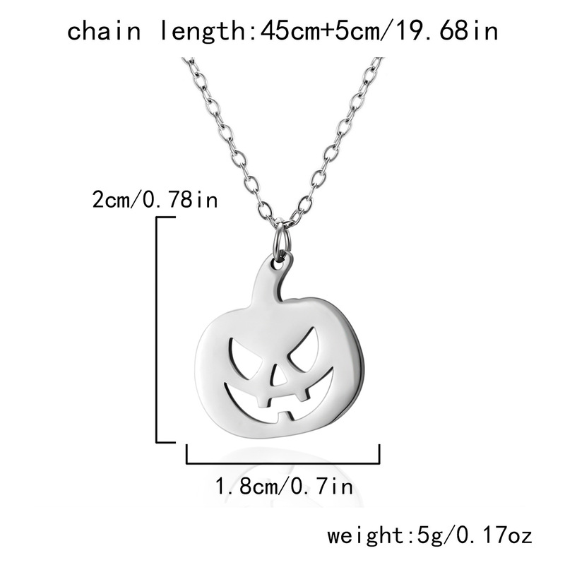 メーカー直売の新型ハロウィンアクセサリーの幽霊のネックレスのファッションはステンレスのカボチャのクモのネックレスの卸売りになります。|undefined