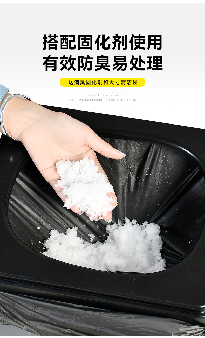 Outdoor Emergency Folding Toilet, Car-Mounted Portable Toilet, Mobile Toilet, Camping Toilet, Curing Agent Folding Stool
