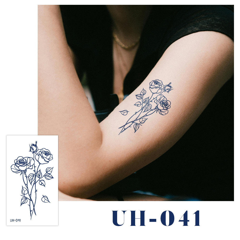 新しいジュースハーブタトゥーシール、半永久的、韓国で人気、原宿風、防水、ミニマルなタトゥーシール、英語文字