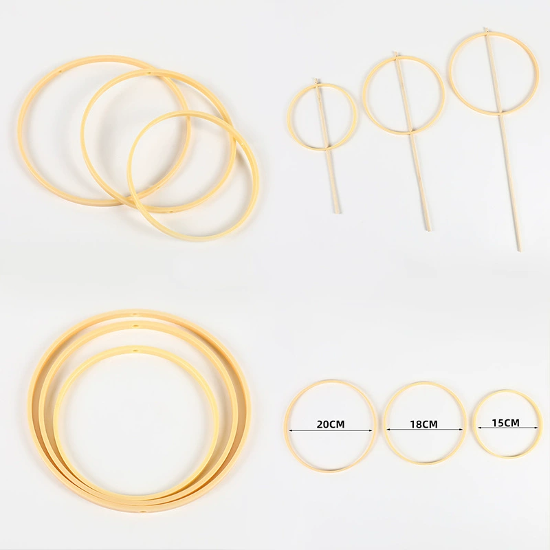 Вышивка круглый веер имитация бамбука внутреннее кольцо Ловец снов чистый фонарь пластиковый круглый каркас вентилятора аксессуары скелет DIY ремесло китайский стиль