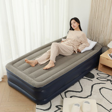 现货新款植绒居家单人双人充气床垫 可折叠双层充气气垫可零售批