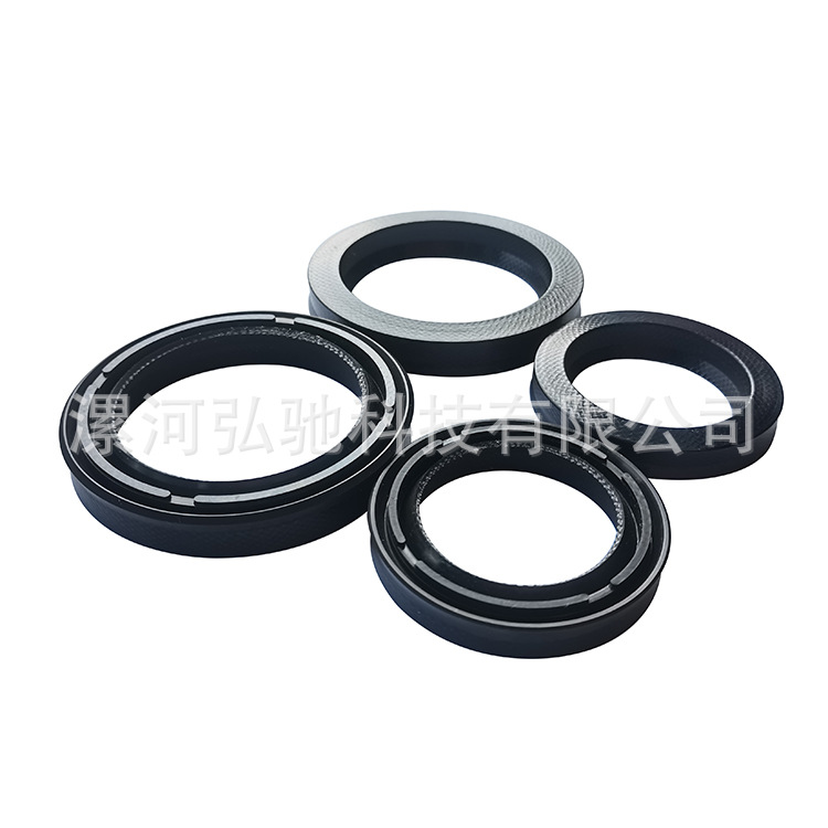 高质量活塞杆密封件 丁腈橡胶夹布材质耐高压 标准尺寸量大优惠