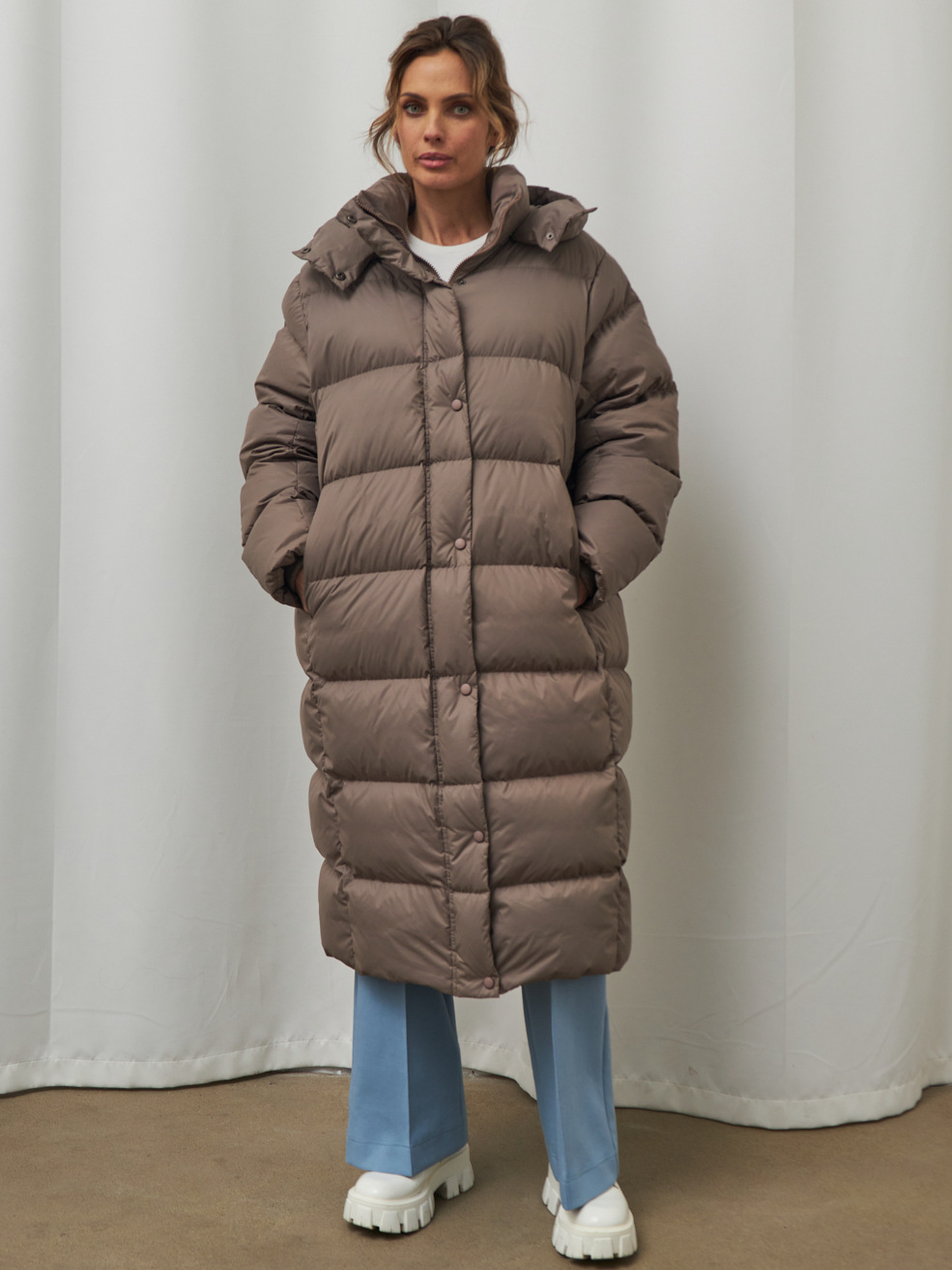 Chaqueta de Plumón Larga y Gruesa para Mujer, Invierno 2025, Plumón de Pato Blanco, Chaqueta de Plumón con Capucha de Alta Gama, Abrigo Extra Largo para Mujer image 6