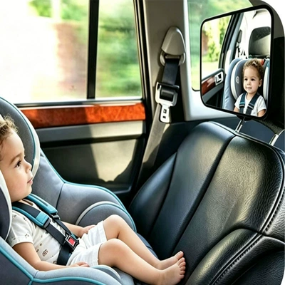 double-strap baby observation mirror, Large field of view rear view auxiliary mirror