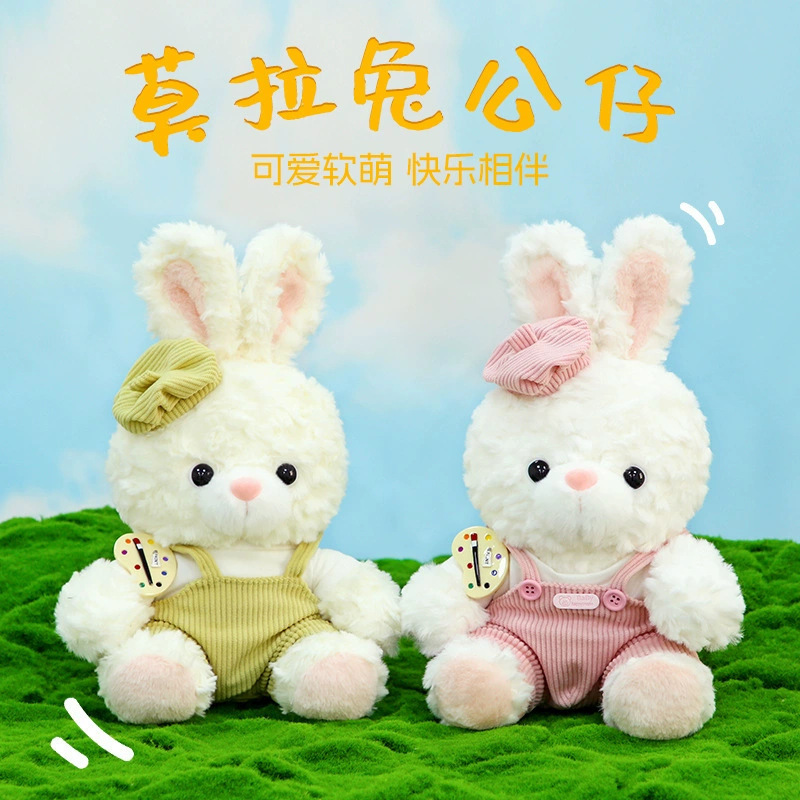 Teddy Bear juguetes de peluche conejo blanco muñeca pintor muñeca boina muñeca regalo de cumpleaños princesa para niños
