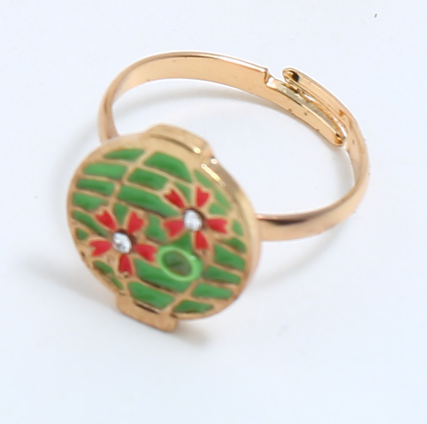 Fashion Vintage Alloy Oil Dripping Chinese Style Lantern Ring Korean Simple Temperamental Cartoon Girlish Open Ring display picture 1