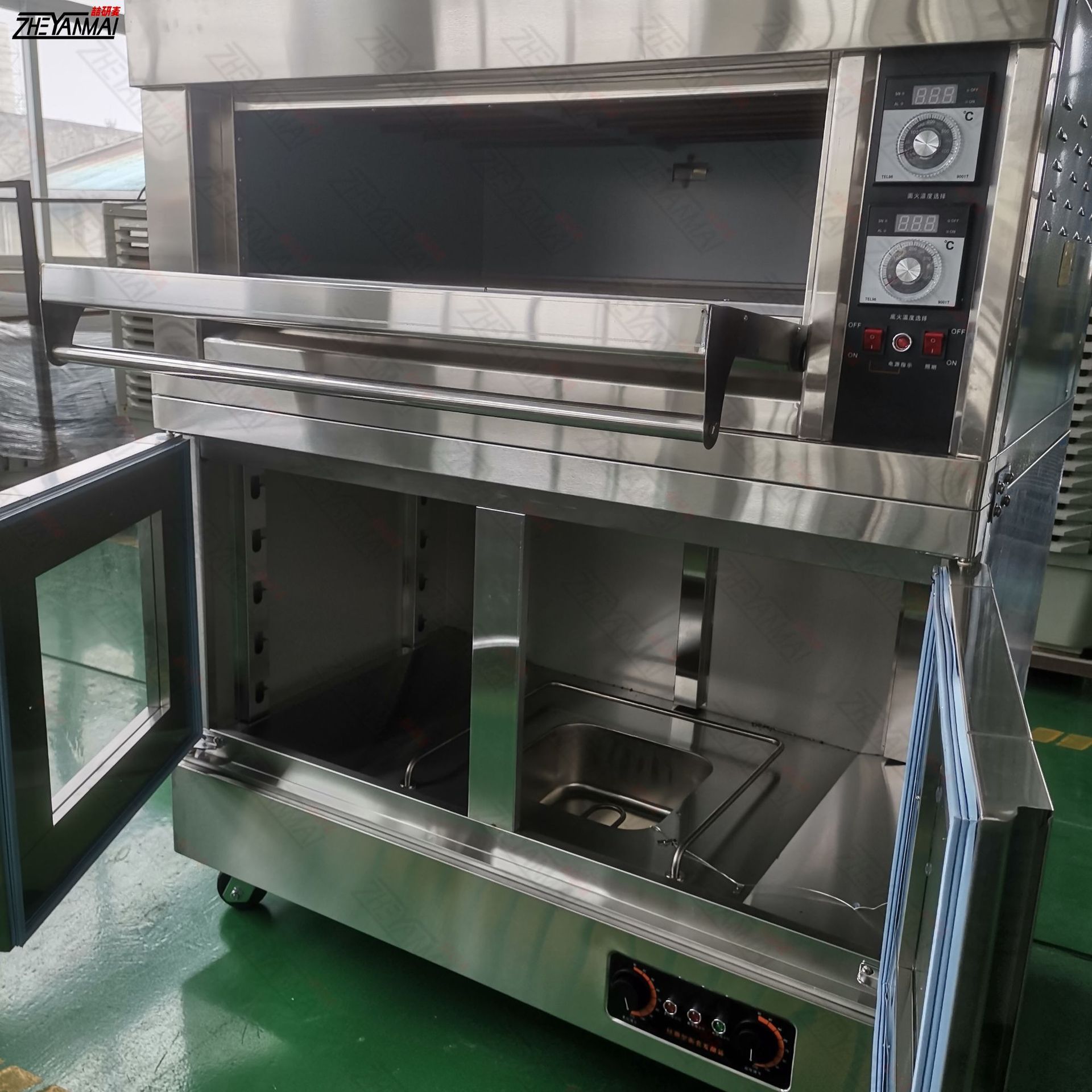 研麦组合烘焙设备 烘焙醒发一体机 商用1层2盘烤箱10盘醒发箱