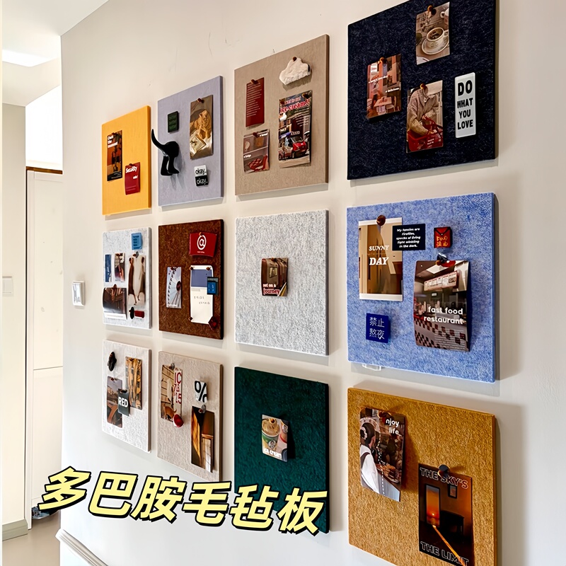 Dopamine Felt Board Felt Wall Stickers Polaroid Photo Display Wall Style Photo Wall Background Board Decoration with a High-End Feel
