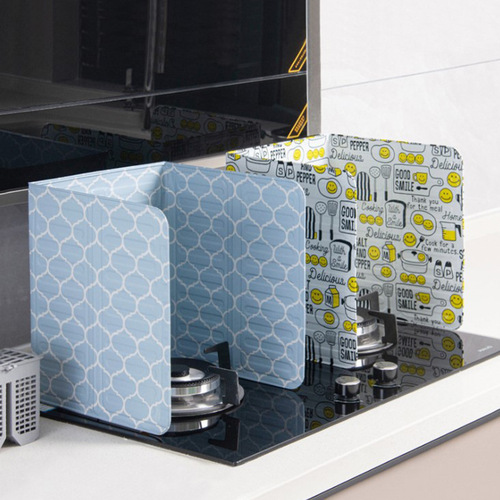 Kitchen gas stove oil baffle household high temperature resistant oil splash and oil fume baffle insulation heat and oil cooking oil barrier