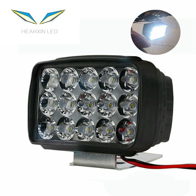Аккумуляторная фара для автомобиля, яркий свет 15LED, фонарь для хулигана, модификация внешняя сверхяркий свет, трицикл, автомобильные огни 15 бусин