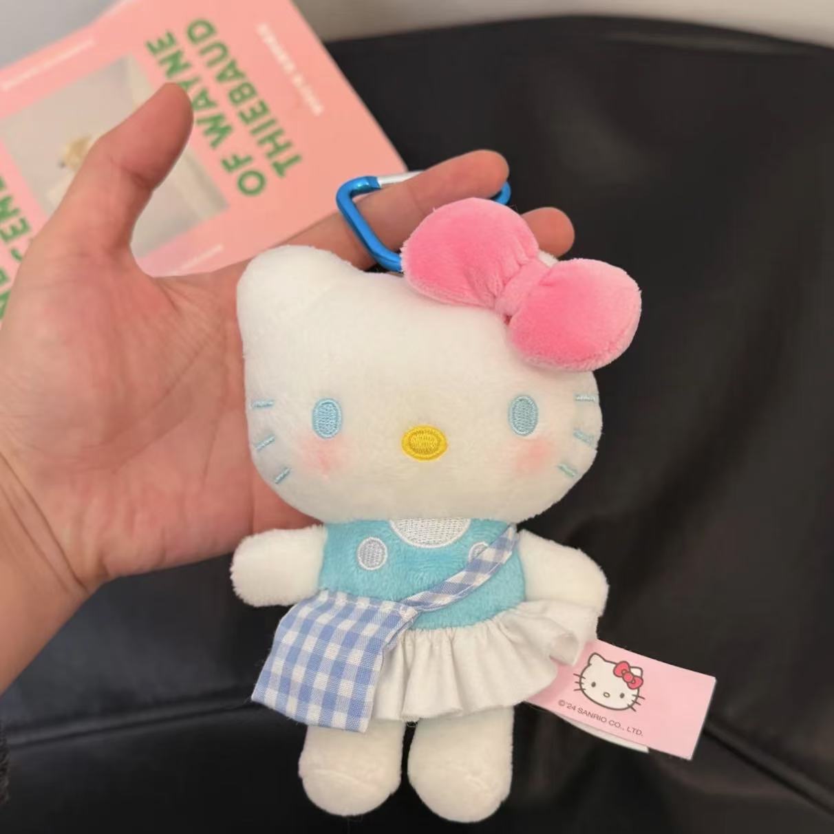 Genuino clásico KT Hello Kitty mochila bolso colgante dibujos animados lindo hellokitty llavero muñeca de felpa mujer
