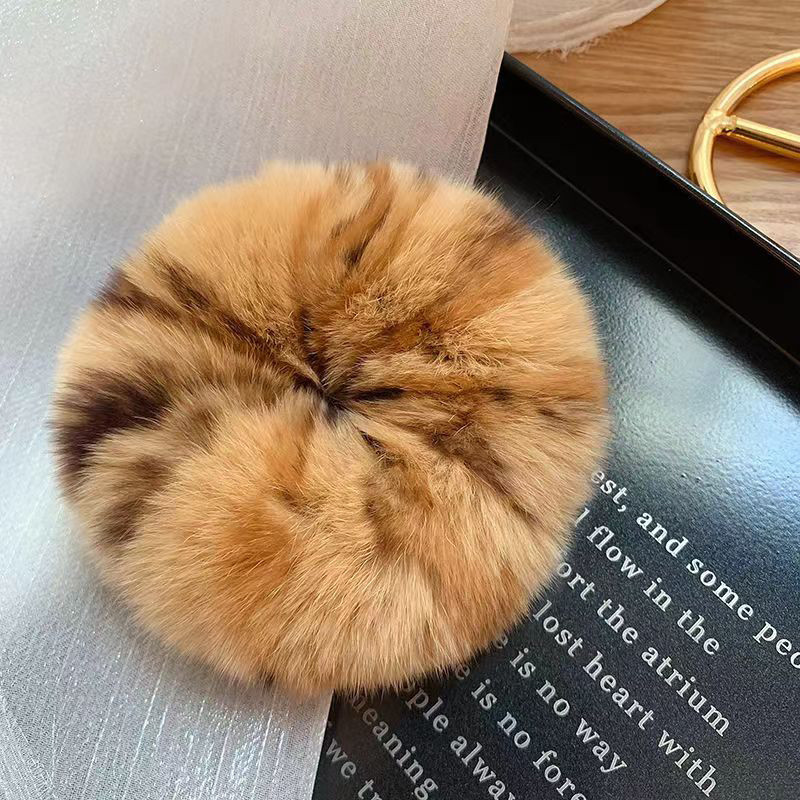 Elegant Streetwear Color Block Rex Rabbit Fur Hair Tie display picture 3