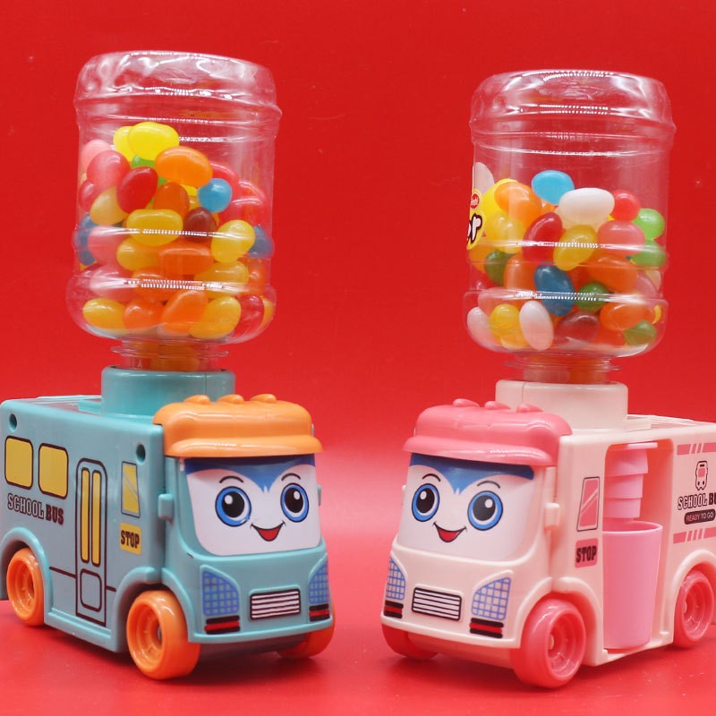 BabyBus Cartoon Mini Drinking Fountain Water Cup VC Juice Gummy Fruit Candy Steamed Bun Haws Flowing Candy