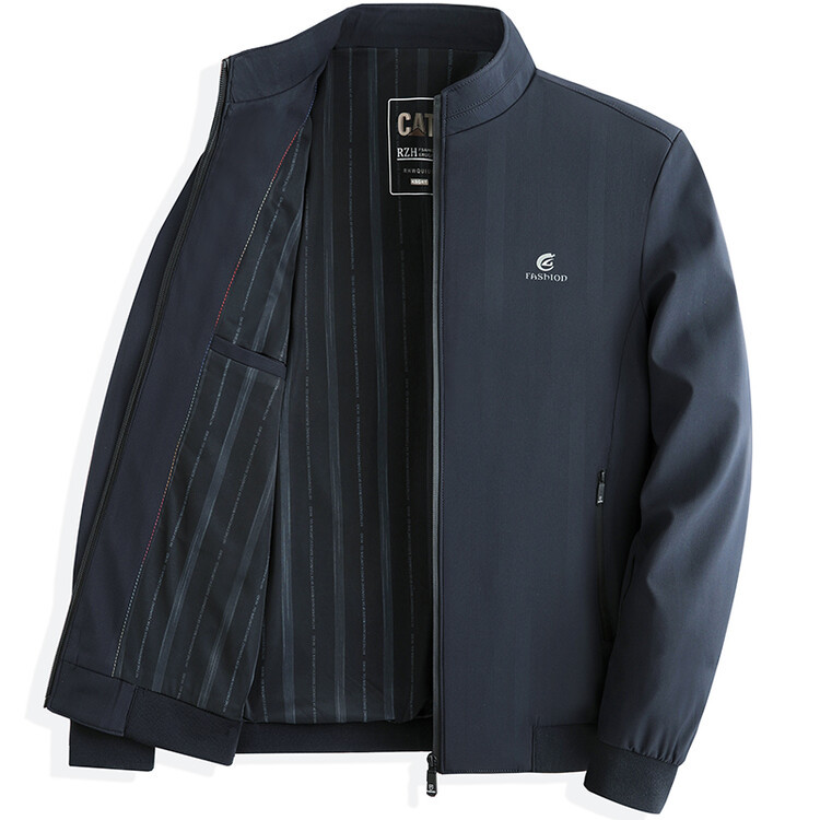 2023 남성용 캐주얼 재킷 봄, 가을 비즈니스 스타일 스탠드 칼라 중년 아빠 재킷 상의 비즈니스 캐주얼 스타일