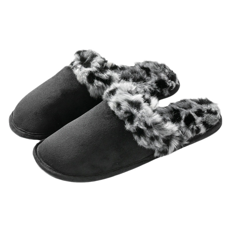 Jingshilu Otoño e Invierno pareja engrosada forrada de lana de color sólido cálido hogar Zapatillas de algodón transfronterizas más tamaño zapatillas pelusas para mujeres