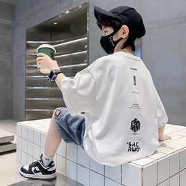 童装男童短袖t恤夏装2026韩版新款儿童夏季上衣夏款中大童男孩潮t
