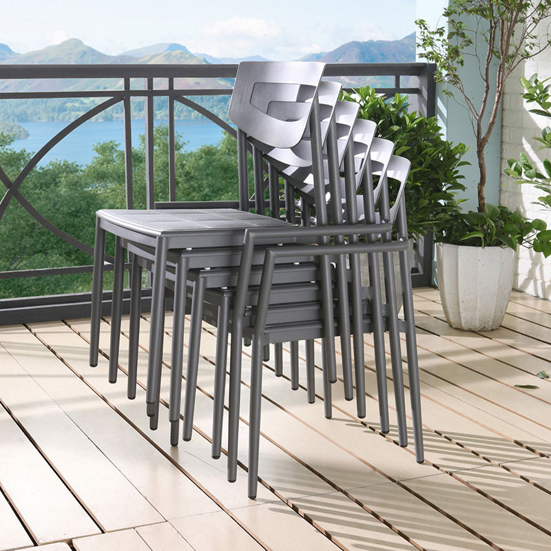 Mesa y silla al aire libre impermeable al sol jardín terraza de aluminio al aire libre balcón ocio image 3