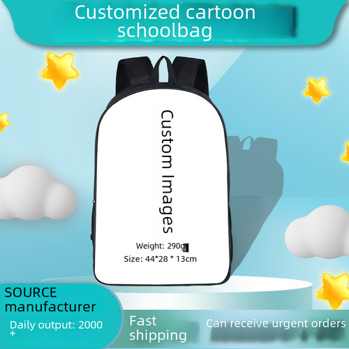 Backpack Set of Three for Primary and Middle Schools, Dual-Shoulder Student Lunch Bag with Multifunctional Pen Pouch, Unisex Large Capacity Backpack
