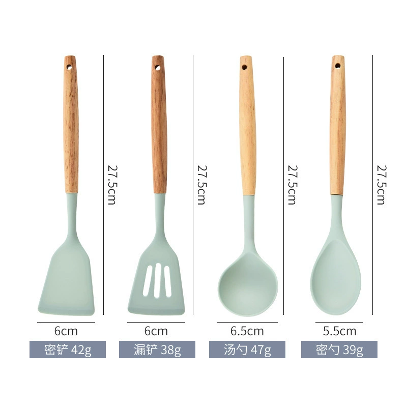 Silicone small kitchenware, set, spoon, 12 pieces