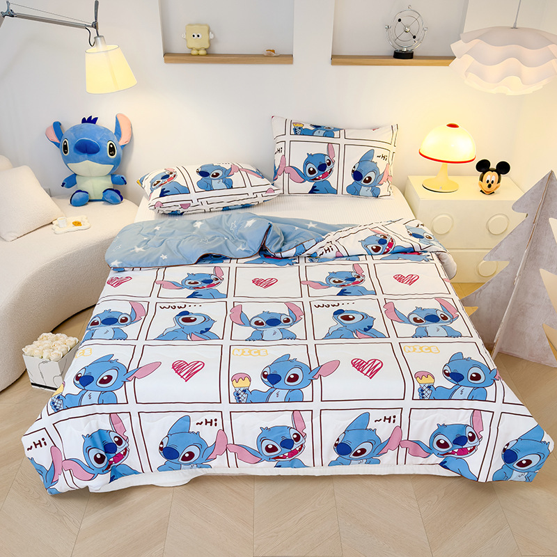 A Class Cloud Small Cotton Cartoon Children's Kindergarten Summer Blanket Mickey Student Dormitory Thin Blanket Wholesale