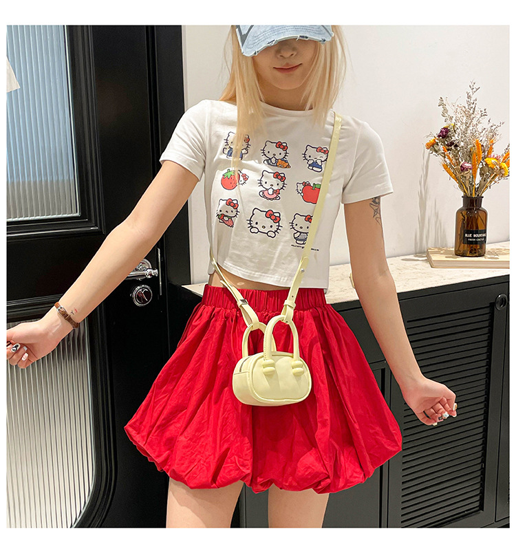 2025 New European and American retro handbag, mini pillow bag for women, fashionable crossbody bag, summer lipstick bag for women undefined