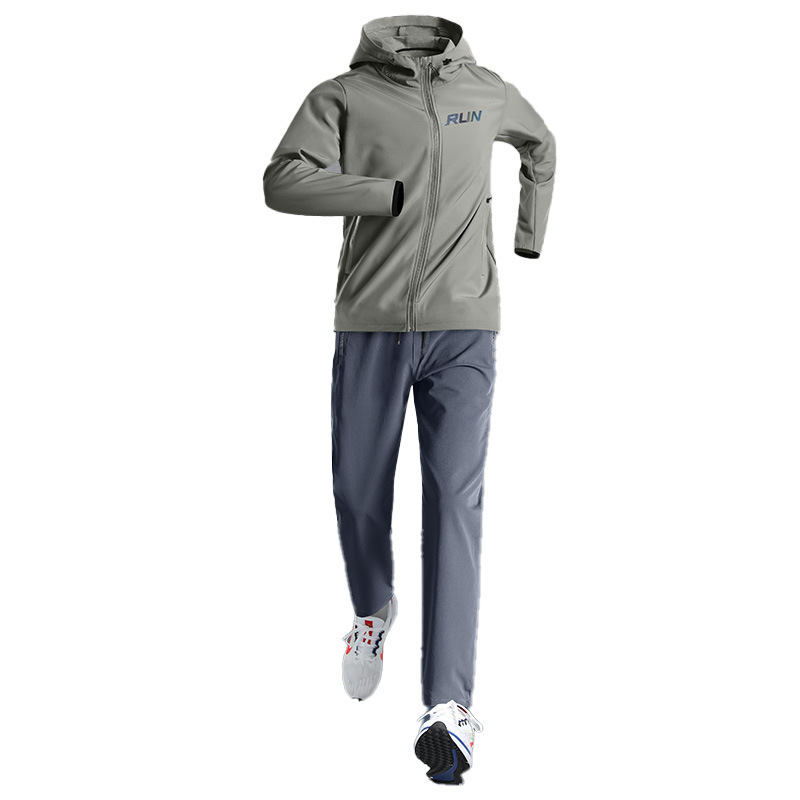 Trajes deportivos de primavera y otoño para hombres, ropa de ejercicio para correr por la mañana, ropa de entrenamiento de primavera deportiva, ropa de entrenamiento para montar image 6