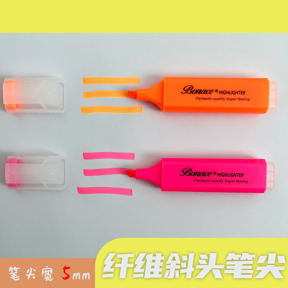 marcador fluorescente pen pen de color con cabeza inclinada para marcar trazos clave pen de alta capacidad para estudiantes