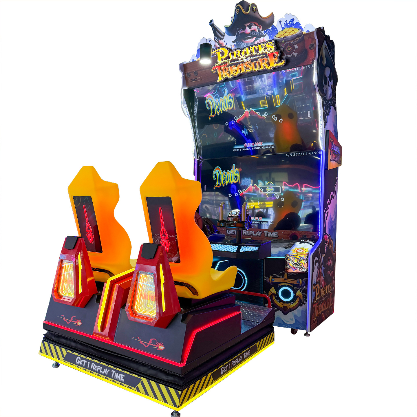 Juegos de pantalla gigante de entretenimiento comercial láser simulador de juegos de disparos de doble jugador fuente de equipos de entretenimiento fabricante de escaneo de código