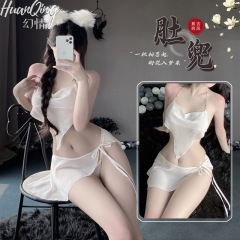 New fantasy original antique bellyband see-through chiffon strap backless sexy underwear bed passion pajamas set