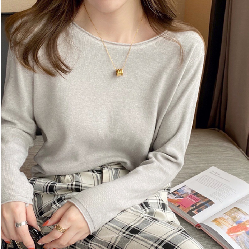 白色针织衫女春秋打底衫西装内搭2022年早秋新款薄款上衣秋冬