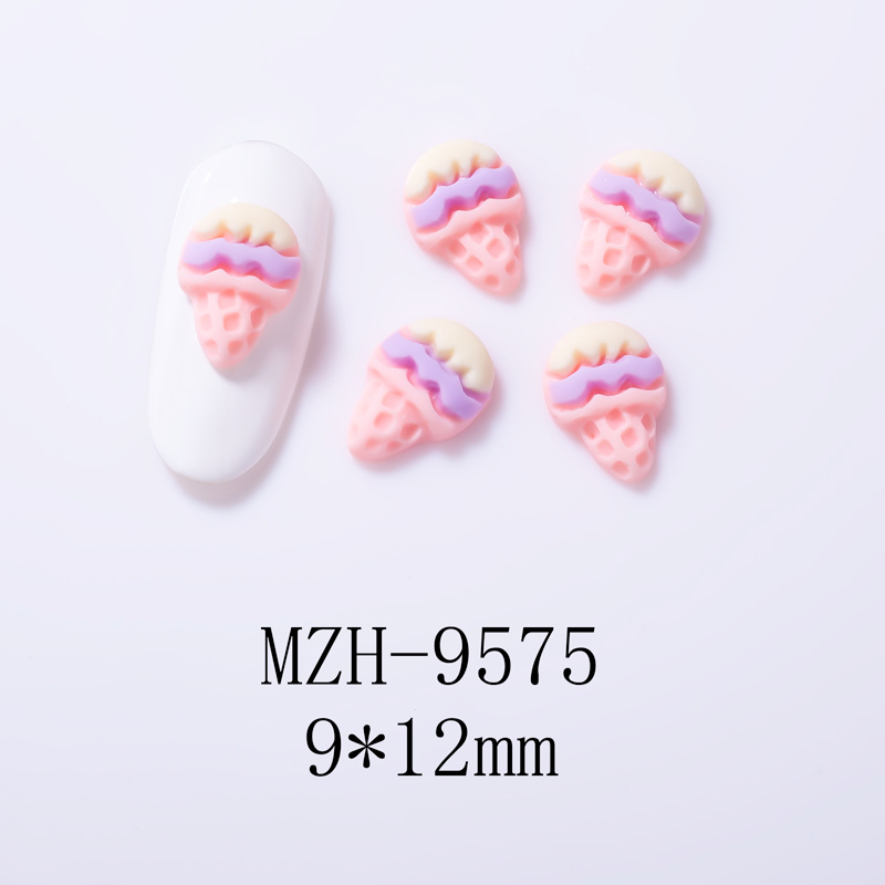 4g Weight Nail Decoration Accessories Nail Supplies 10 PCS/Package Quantity Resin Material Cartoon, Star, Moon Pattern Cute, Sweet Style Cute Sweet Cartoon Star Moon Resin Nail Decoration Accessories 10 PCS/Package 4