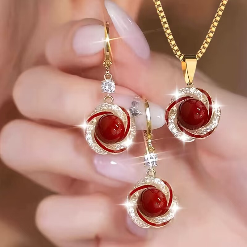 New Fashionable Shiny Pearl Pendant Necklace, High-End, Exquisite, Light Luxury, Personalized and Versatile Commemorative Gift