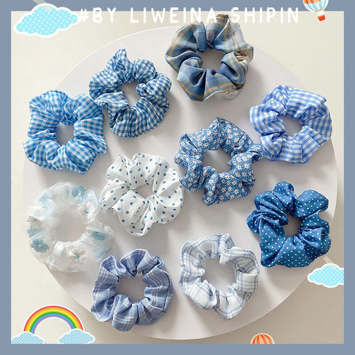 Korean fruit pig intestine hair tie ins headband organza cute Japanese rubber band women's hair tie hair rope hair accessories