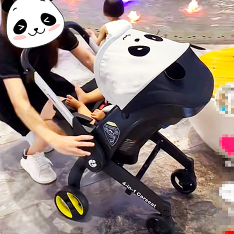 Cochecito de bebé multifuncional de alto paisaje cuatro en una cesta cochecito de dos vías ligero plegable asiento de seguridad para automóvil