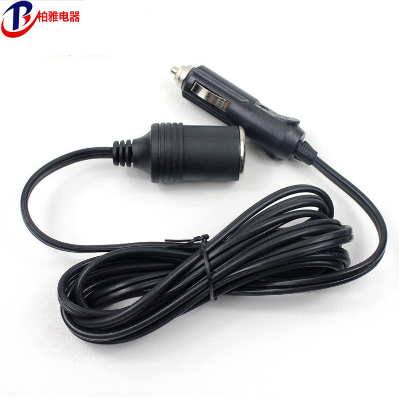 车载点烟器打气泵延长线 汽车电源线全铜电线 车载冰箱延长线插头