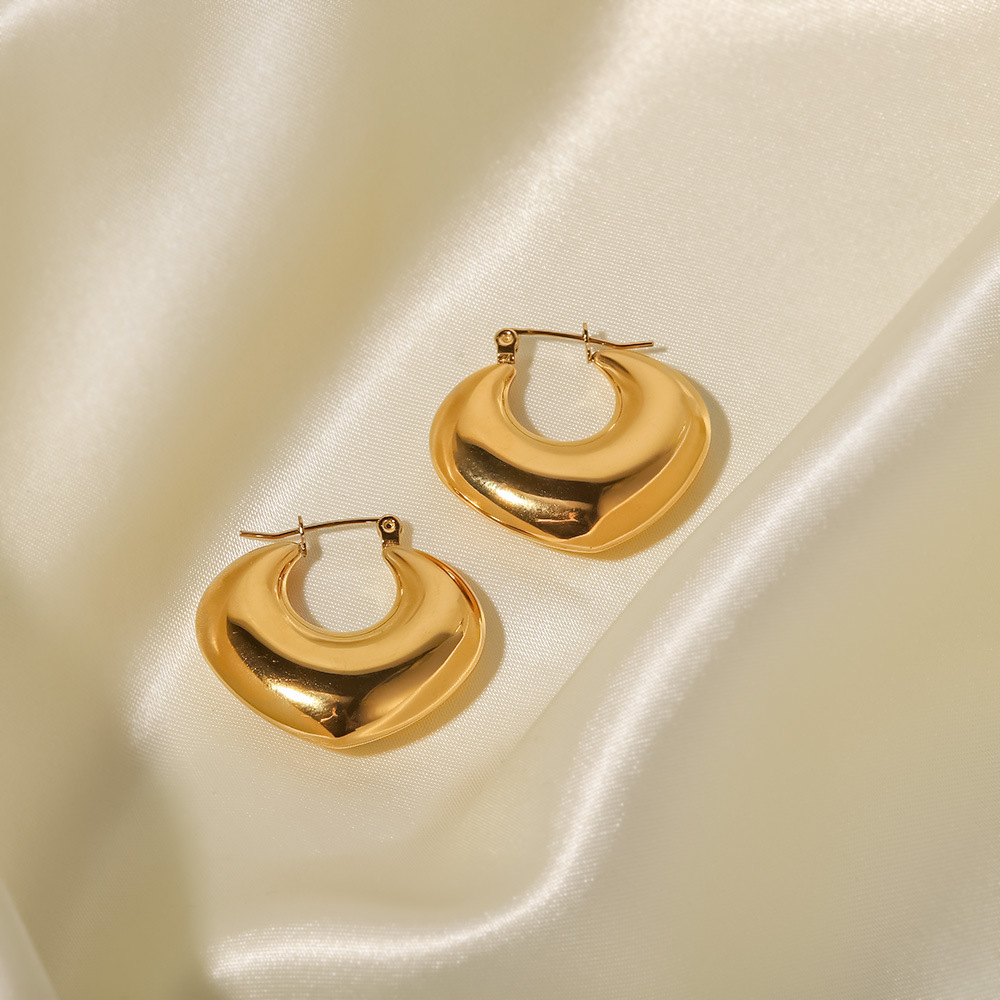 Fashion Geometric Stainless Steel Earrings Gold Plated Stainless Steel Earringspicture2