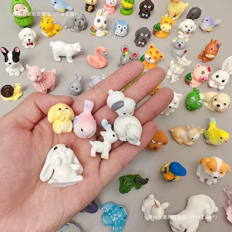 Cute toy, realistic pack, small cartoon rabbit, kitten