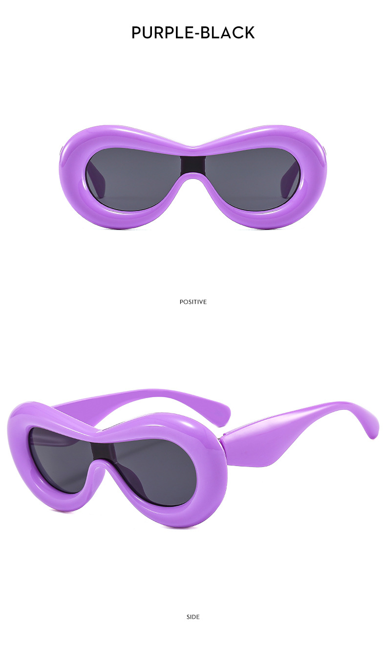 Y2K Spice Girls neue einteilige konkave Form lustige Blase dreidimensionale stilvolle Sonnenbrille bonbonfarbene Sonnenbrille_voghion.com